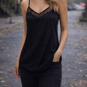 Etam Black leopard print Cami Top